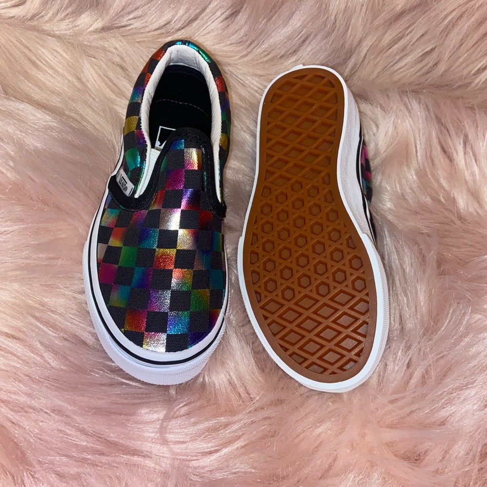 Brand New Multi metallic Vans Kids 10.5 - Picture 2 of 2